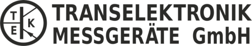 Firmenlogo Transelektronik Messgeräte schwarz